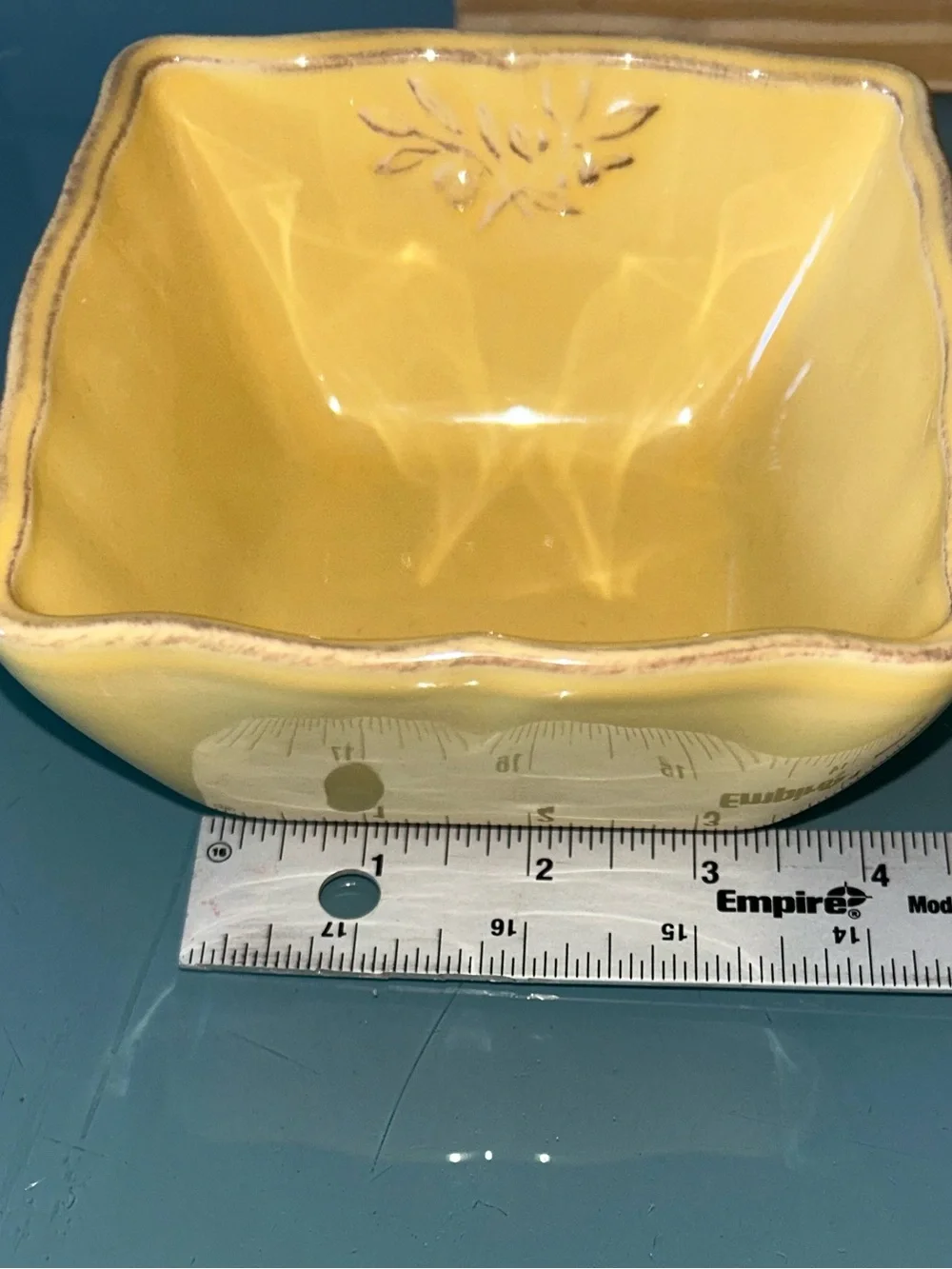 SUR LA TABLE Large Yellow Serving Salad Bowl Dip Bowl Set Vintage Portugal